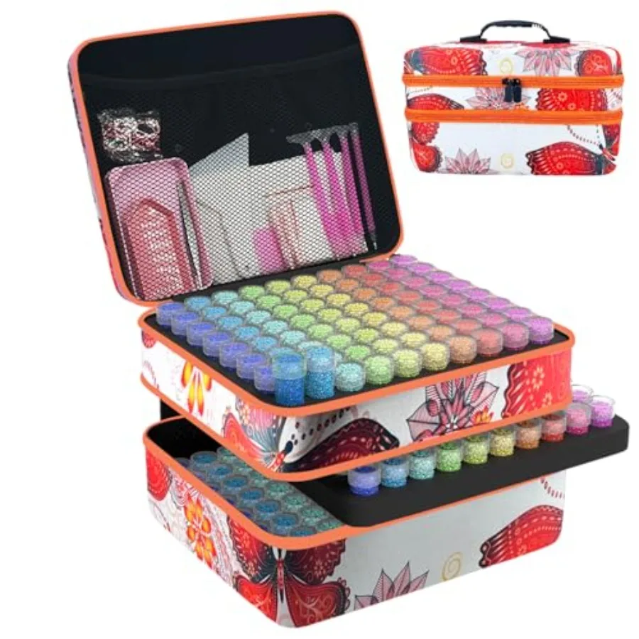 

Diamond Painting Storage Containers 240 Slots Diamond Art Accessories and Tools Kits Storage Box