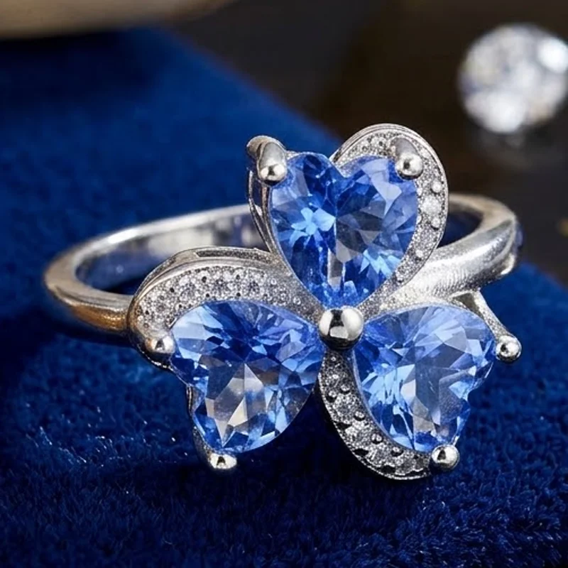 Buy 4 Get 1 Free 15x15mm Lovely Cute Zultanite Color Change Alexandrite Topaz Violet Tanzanite Morganite Silver Rings Many Size