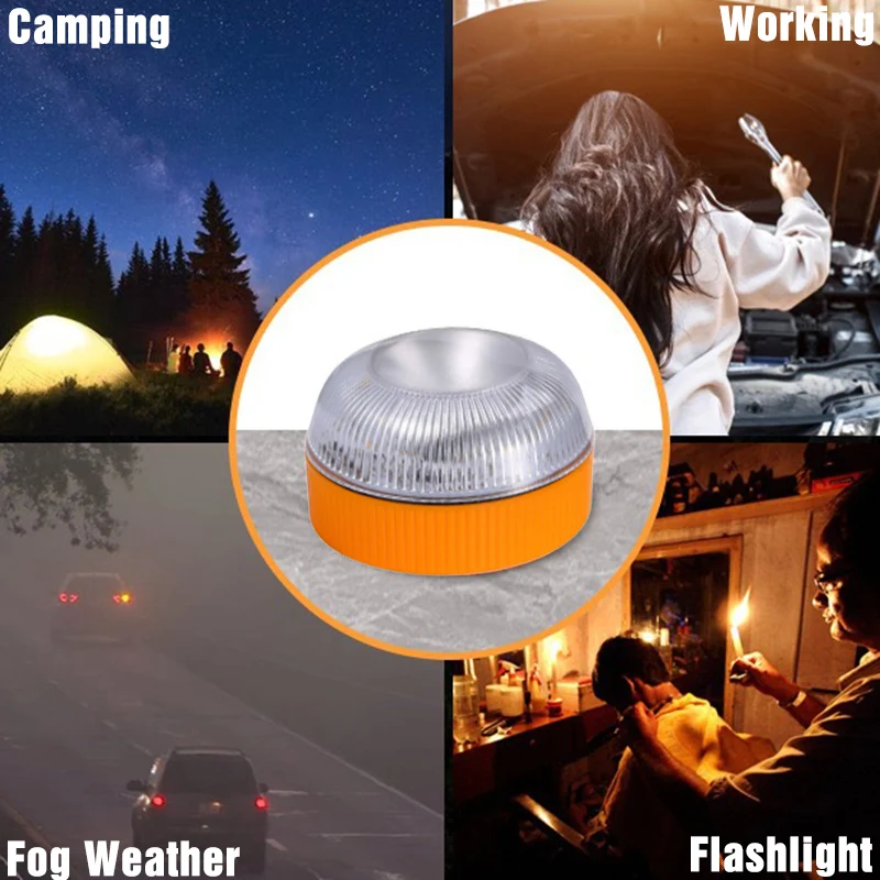 LED รถฉุกเฉิน Light แบตเตอรี่แห้งฉุกเฉินช่วยกันน้ําแผนที่ Beacon Light Magnetic Induction ไฟเตือน Strobe Light