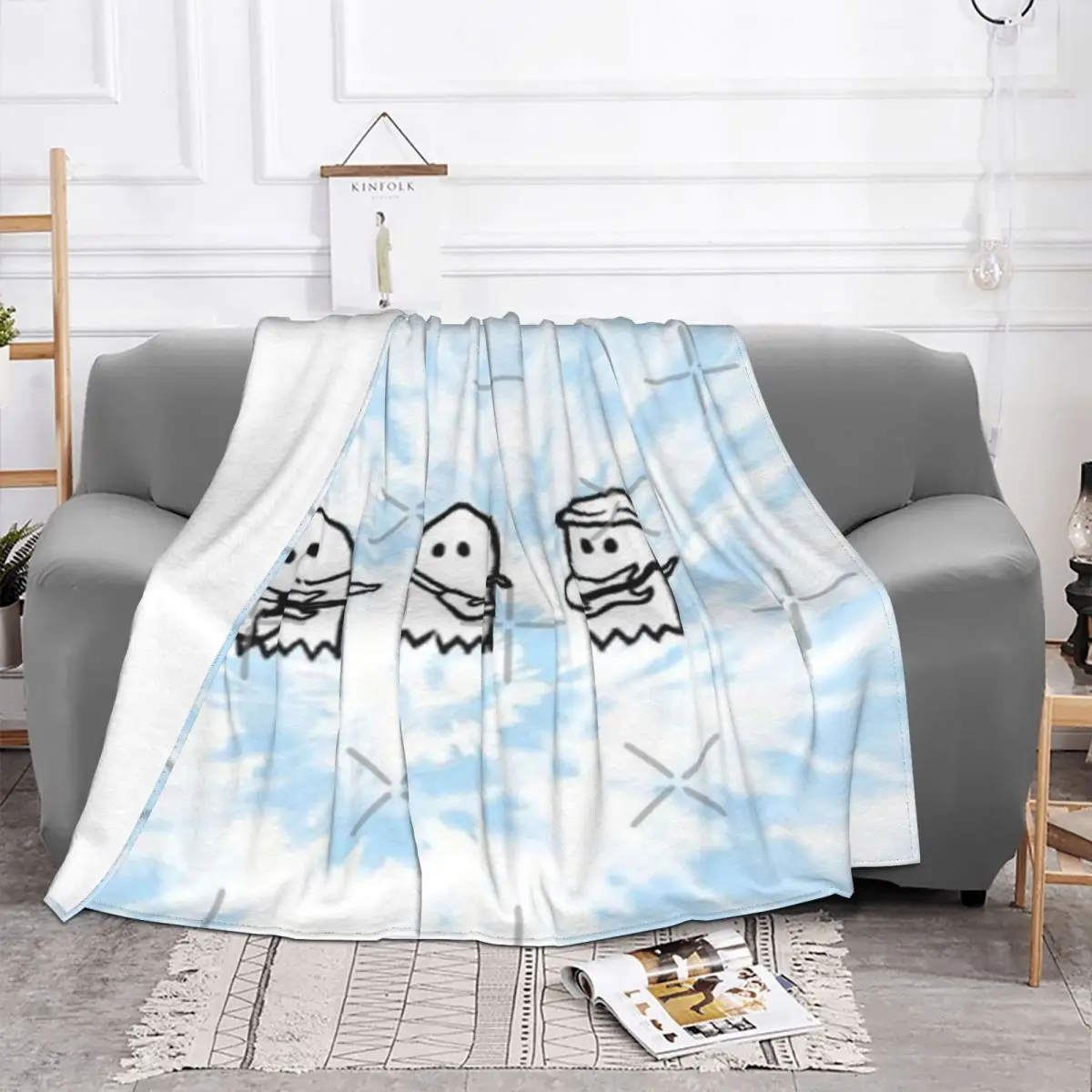 Sunset Curve Tie-Die Anime Blankets Couple Blankets Thin Wadding Blanket Throw Blanket