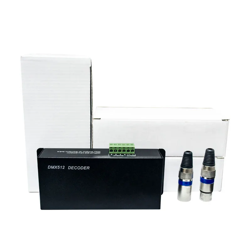 DC12-24V LED DMX512 Decoder Controller 3-Channel 4-Channel RGB RGBW Seven-Color 3x6A Output Terminal Connection 3-Year Warranty