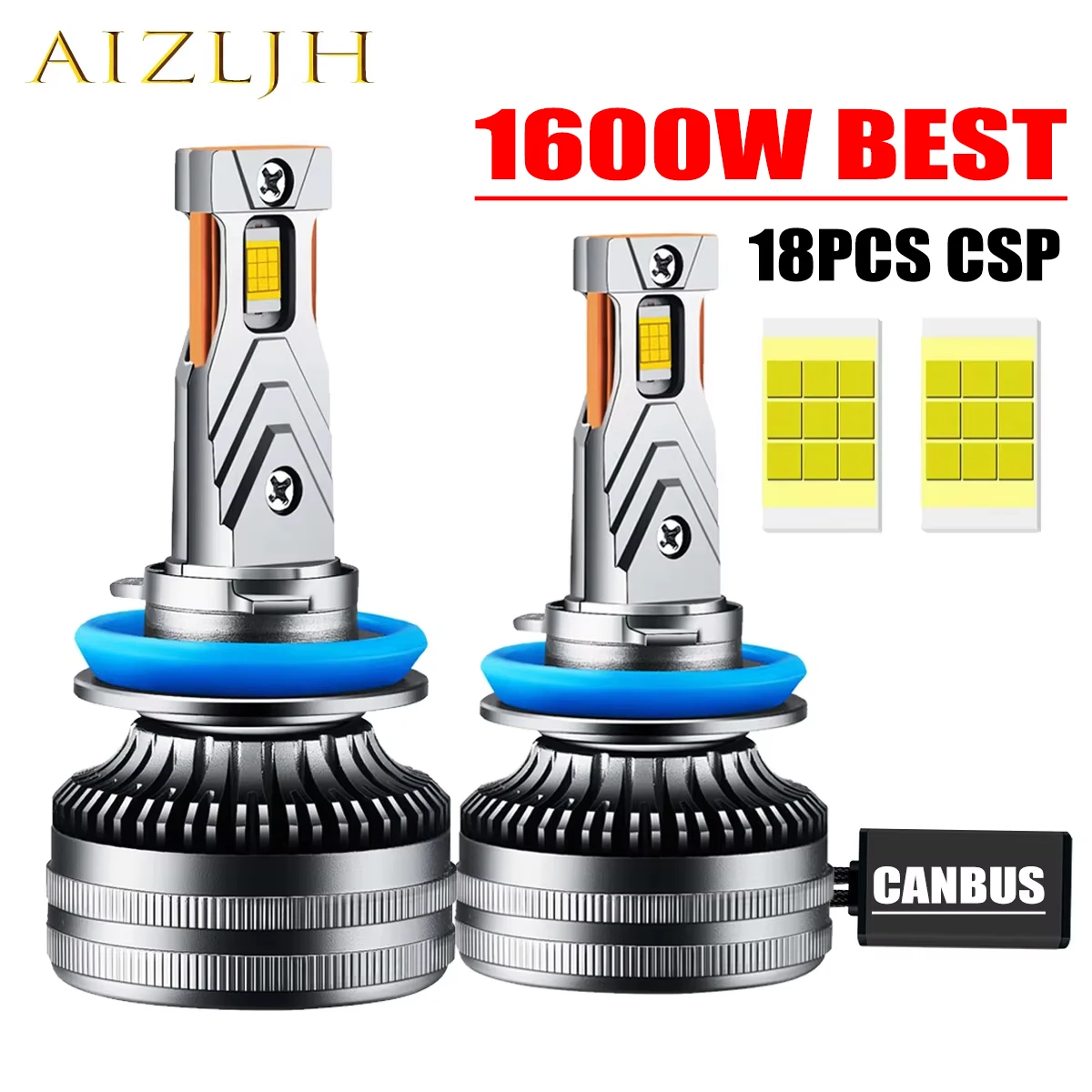 

AIZLJH K7C 6000K H7 H4 H11 Led Lamp 2X Copper Tube Led Lights For Car H1 HB3 9005 HB4 9006 Led Headlight Bulb Fog Light 1600W