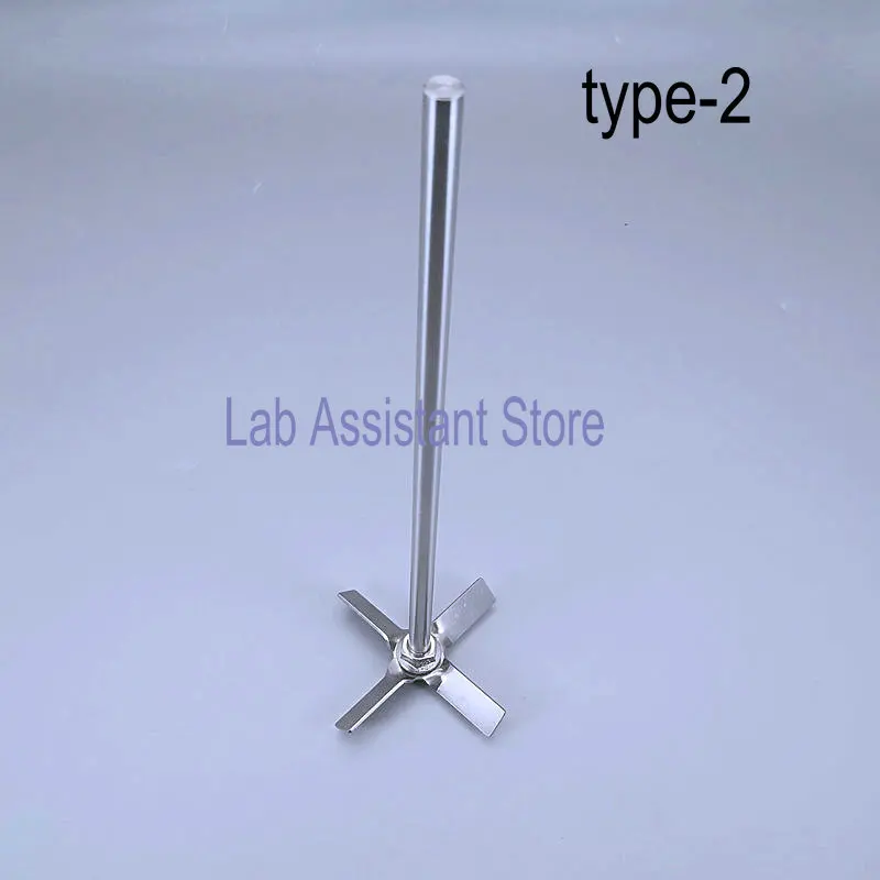 1 zestaw 40 mm-120 mm 45 °   Łopatka mieszająca ze stali nierdzewnej z trzema liśćmi/krzyżowanymi liśćmi do sprzętu laboratoryjnego — zdjęcie produktu 3