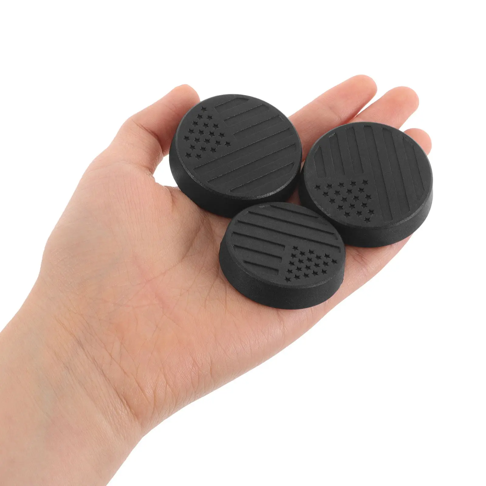 

3Pcs Automotive Keyhole Protectors Black Round Magnet Covers for Vehicle Door Locks Rubber Material Wear Resistance Easy