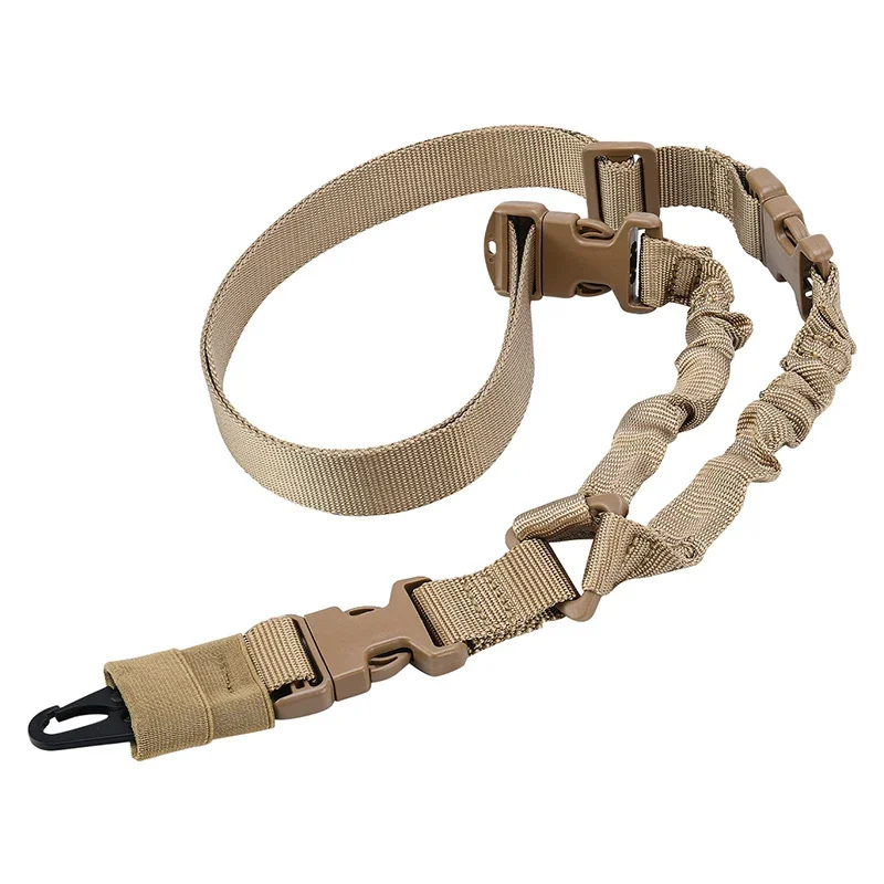 Imbracatura tattica a punto singolo Airsoft Imbracatura per fucile resistente Cintura elastica in nylon Accessori per pistola Cinghia per fucile da