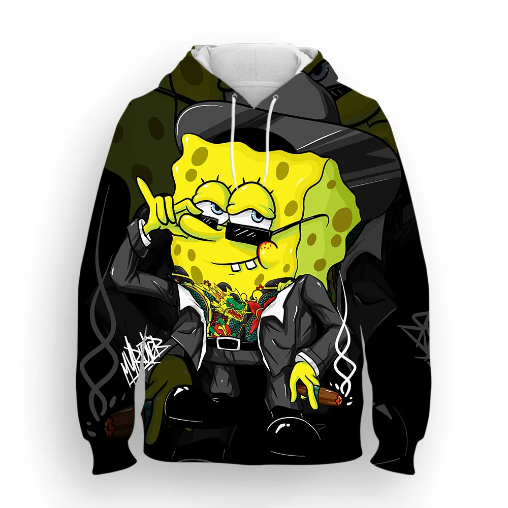 2024 SpongeBob  Men And Women 3D Hoodie Casual Streetwear Long Sleeves Sweatshirt Fashion Tops Coat Pullover