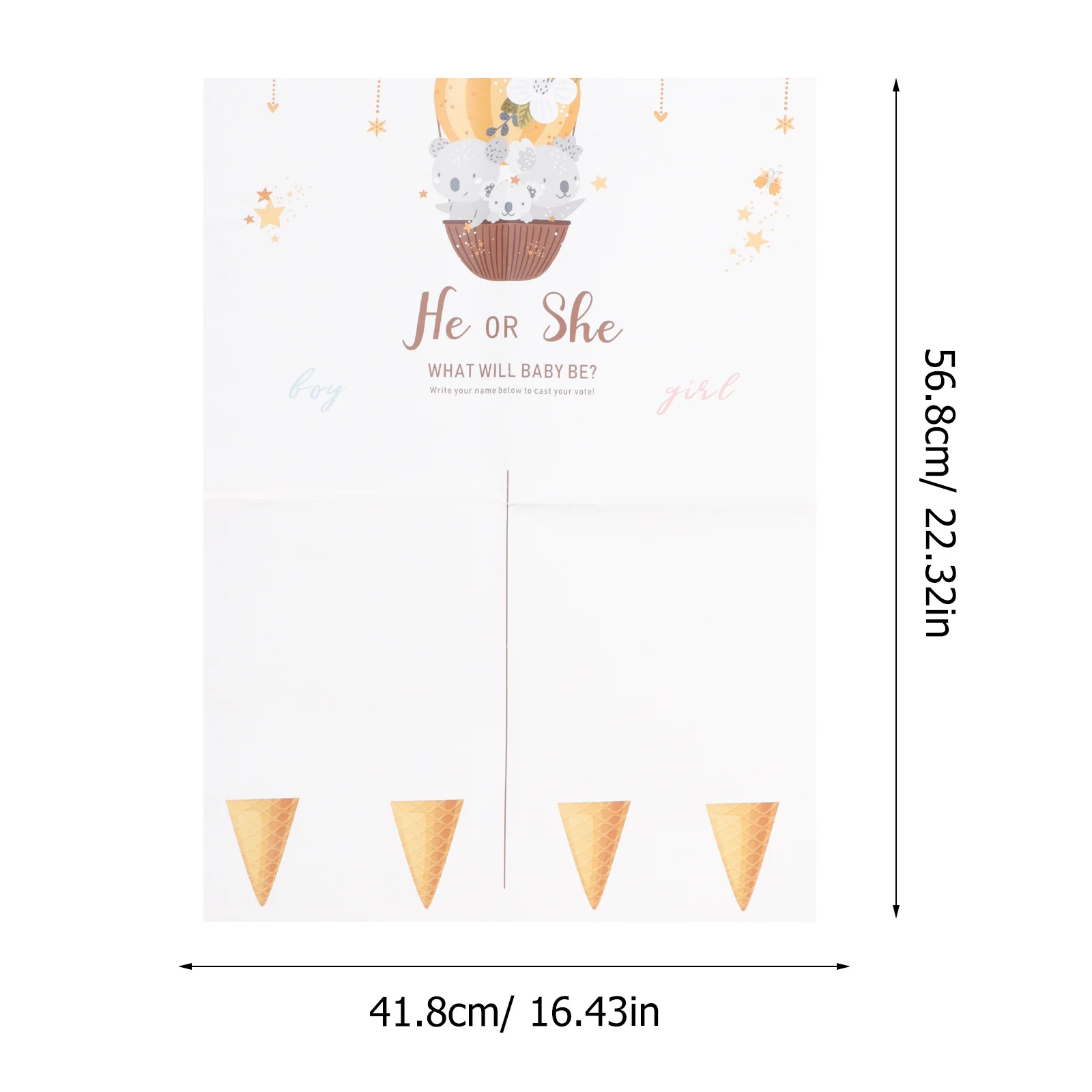 1세트 성별 공개 게임 카드와 투표 스티커 파티 장식 키트 (베이비 샤워 성별 발표용)