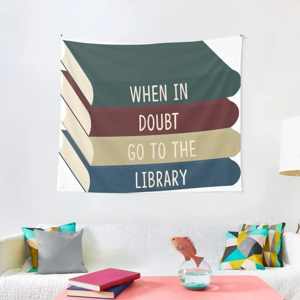 

When in doubt go to the library Sticker Cute Decor Wall Tapestries Tapestry Home Supplies Aesthetic Decoration Tapestry
