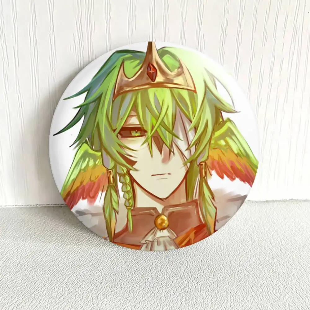 P-Parrotx2   Badges 25 32 44 58 75 mm Round Fans Collect Friends Gifts Brooch Souvenir