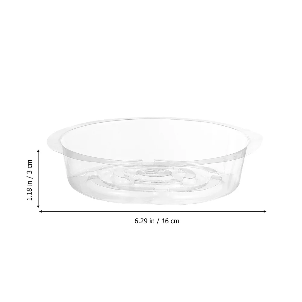 

Plastic Flowerpot Plate 50Pcs Transparent Tray for 13cm Plant Pots Durable Garden Succulent Saucer Indoor Outdoor