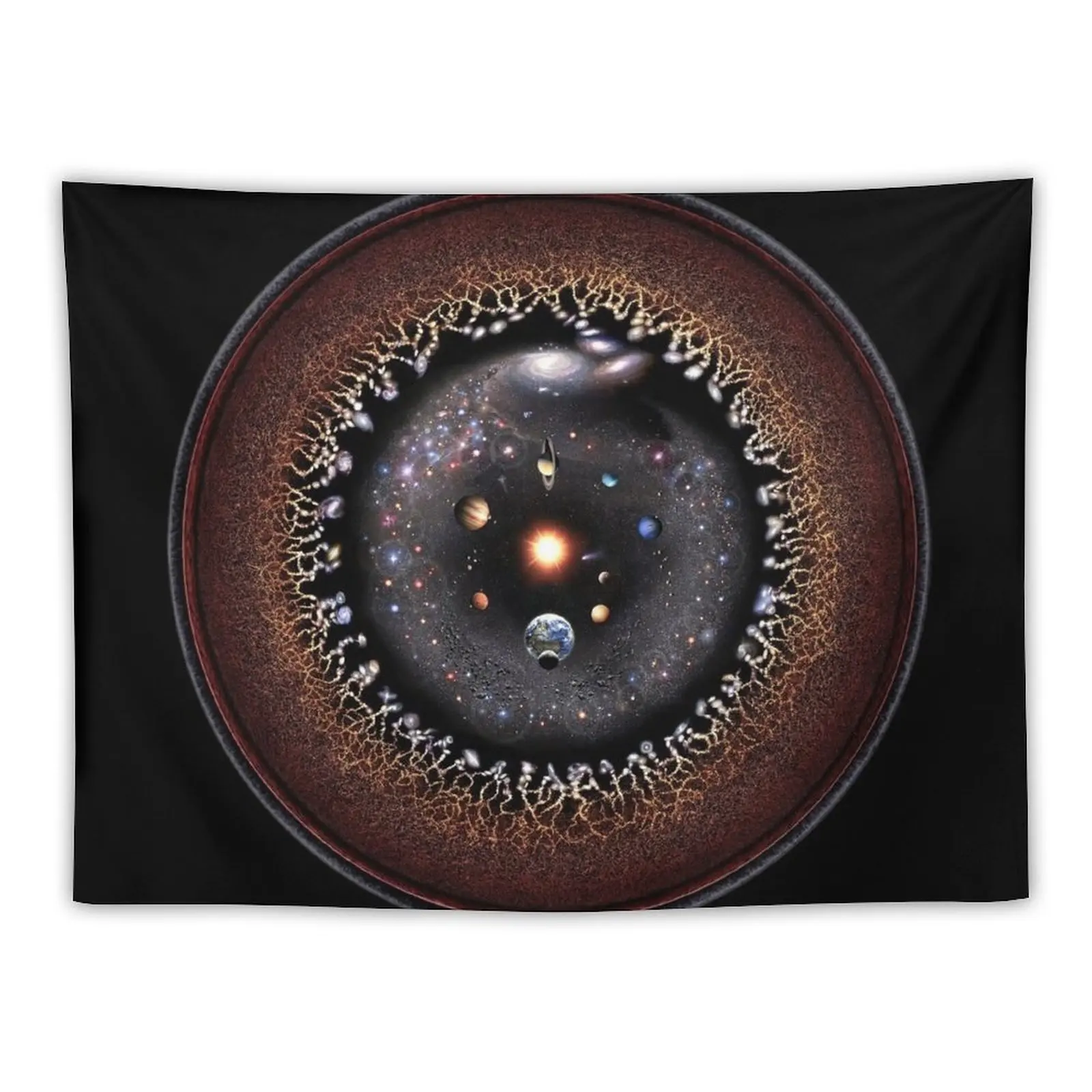 Observable Universe Logarithmic Illustration (2019 Version!) Tapestry Home Supplies Aesthetic Decoration Tapestry