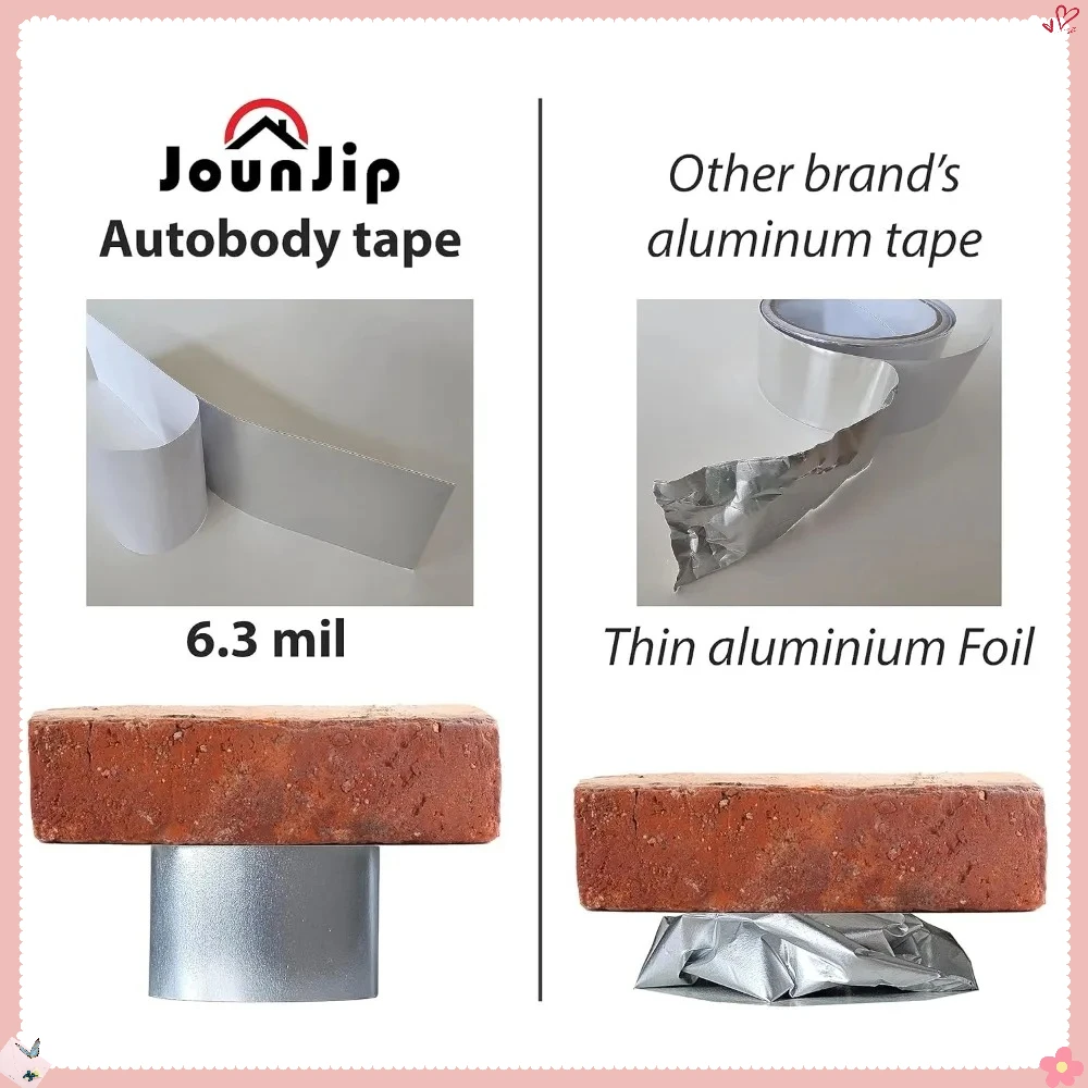 

Прочная алюминиевая лента из 12 упаковок для автомобилей! Толщина 6,3 мил для ремонта кузова, аварийная фиксация на трубах, желобах.