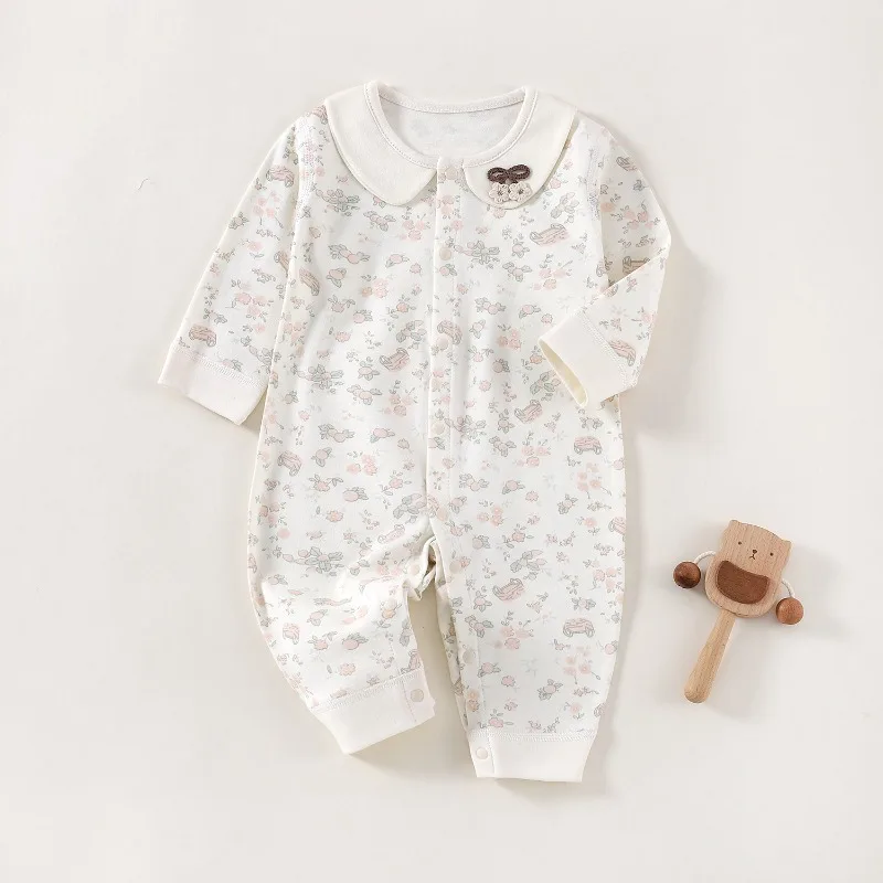 

Детская одежда: комбинезоны с длинными рукавами для весны и осени, из чистого хлопка, для мальчиков и девочек, на все сезоны