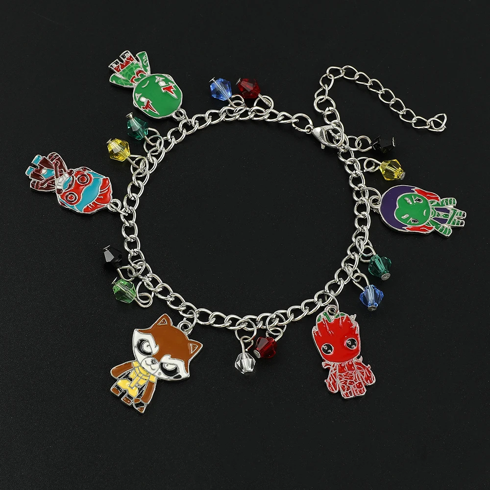 Guardians of the Galaxy Inspired Pendant Bracelets, Charm Jewelry for Women Teens Fans Cosplay Party Gift