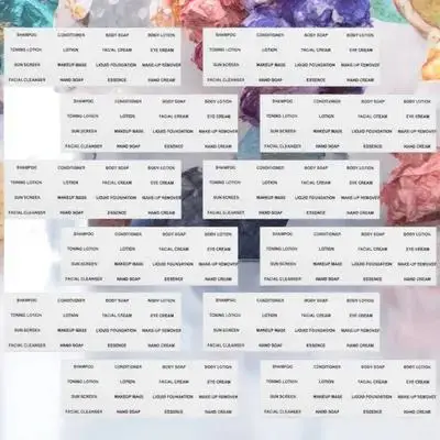 

12 прозрачных водонепроницаемых этикеток для дорожных туалетных принадлежностей: шампуня, кондиционера, лосьона, крема, мыла, геля для душа