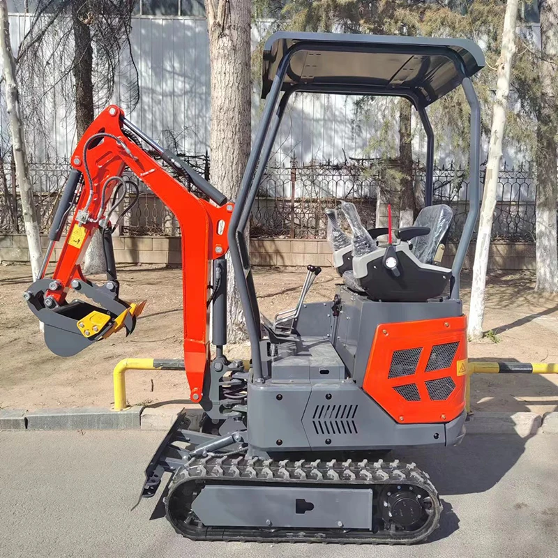 Customized Crawler Excavator 1.5 Ton Mini Excavator Small Digger With Cab For Fmaliy Farmland Garden Work And Construction Work