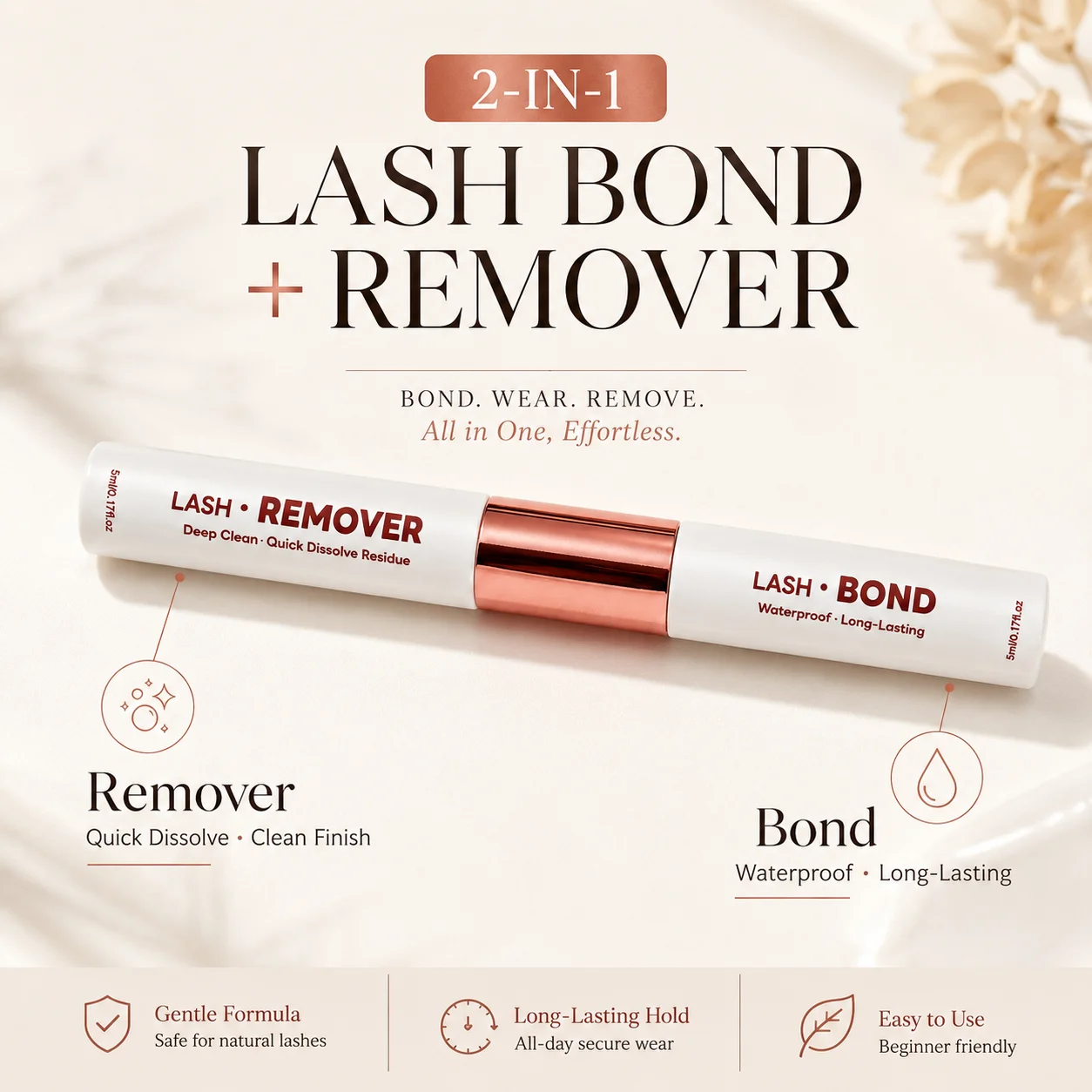 Eyelash Extension Gel Remover - 2 w 1 Pisak do klejenia