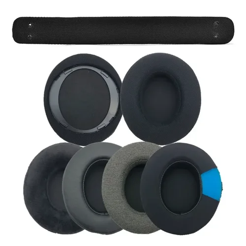 Almohadillas de espuma de repuesto para auriculares, cojines de cuero proteico de tela de malla, adecuados para auriculares Philips SHP9500 SHP9600, almohadillas para los oídos