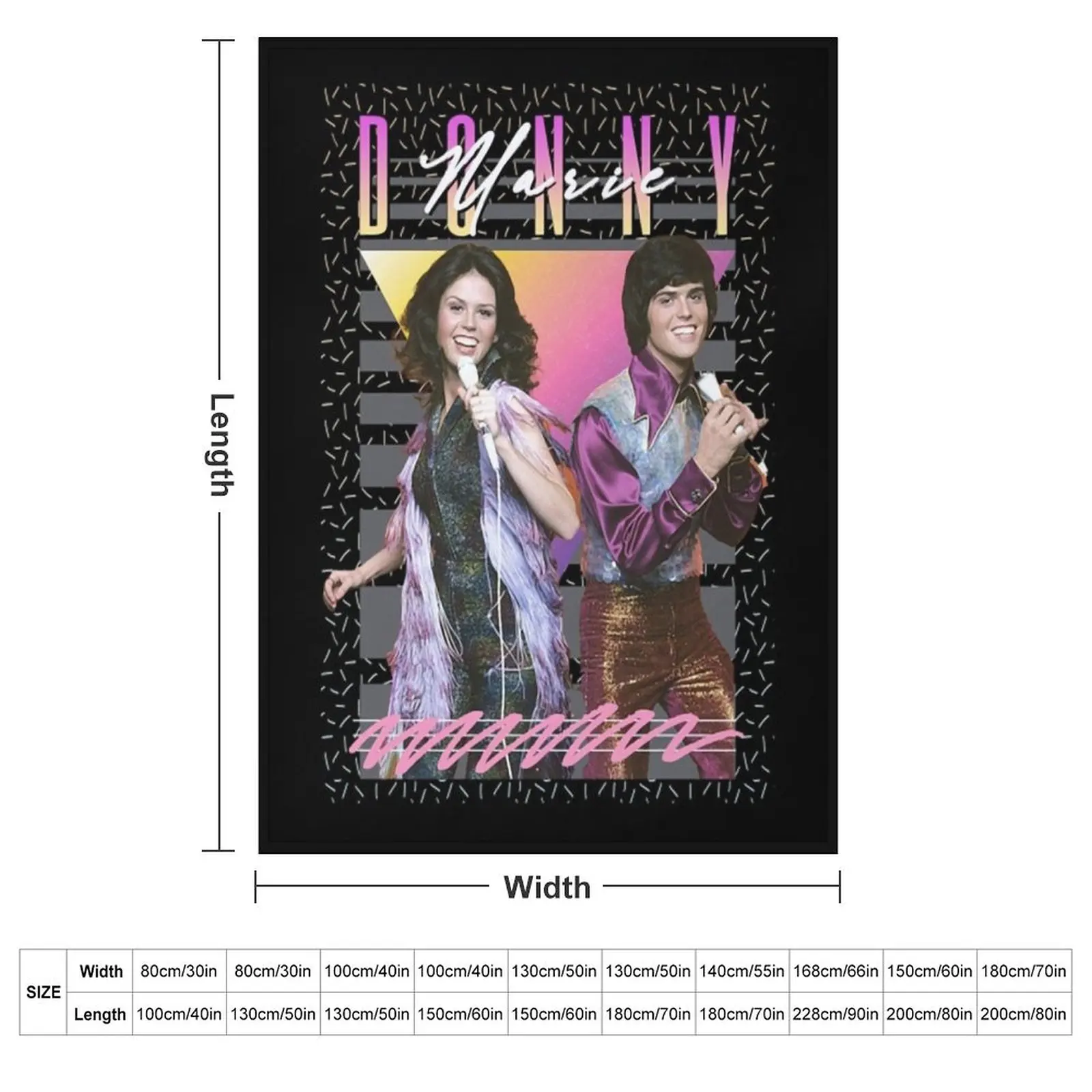 Donny and Marie Osmond 80s Retro Aesthetic Fan Art Throw Blanket Stuffeds Flannels Vintage Moving Weighted Blankets