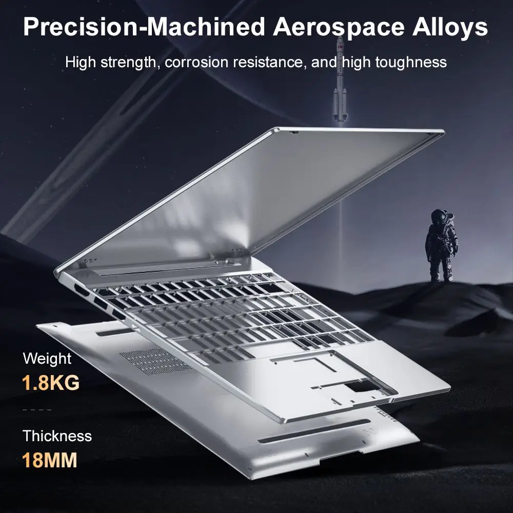 كمبيوتر محمول Ninkear N16 Pro، شاشة 16 بوصة 2.5K QHD + 120 هرتز، Intel Core i9-13900HK 5.4 جيجا هرتز، 1 تيرابايت PCIe SSD، 32 جيجابايت DDR4 3200 ميجا هرتز RAM، Win 11 Pro