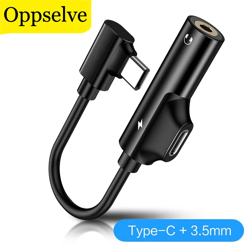 Oppselve USB Type C 3.5 Earphone Adapter Charger USB C to 3.5mm Jack AUX Adapter For Xiaomi Mi6 MIX2 Huawei P20 P30 Audio Cable