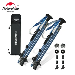 Naturehike Gale UL PRO Trekking Pole Carbon Fiber 7075 Aluminum Alloy Folding Stick Lightweight Outdoor Climbing Walking Sticks