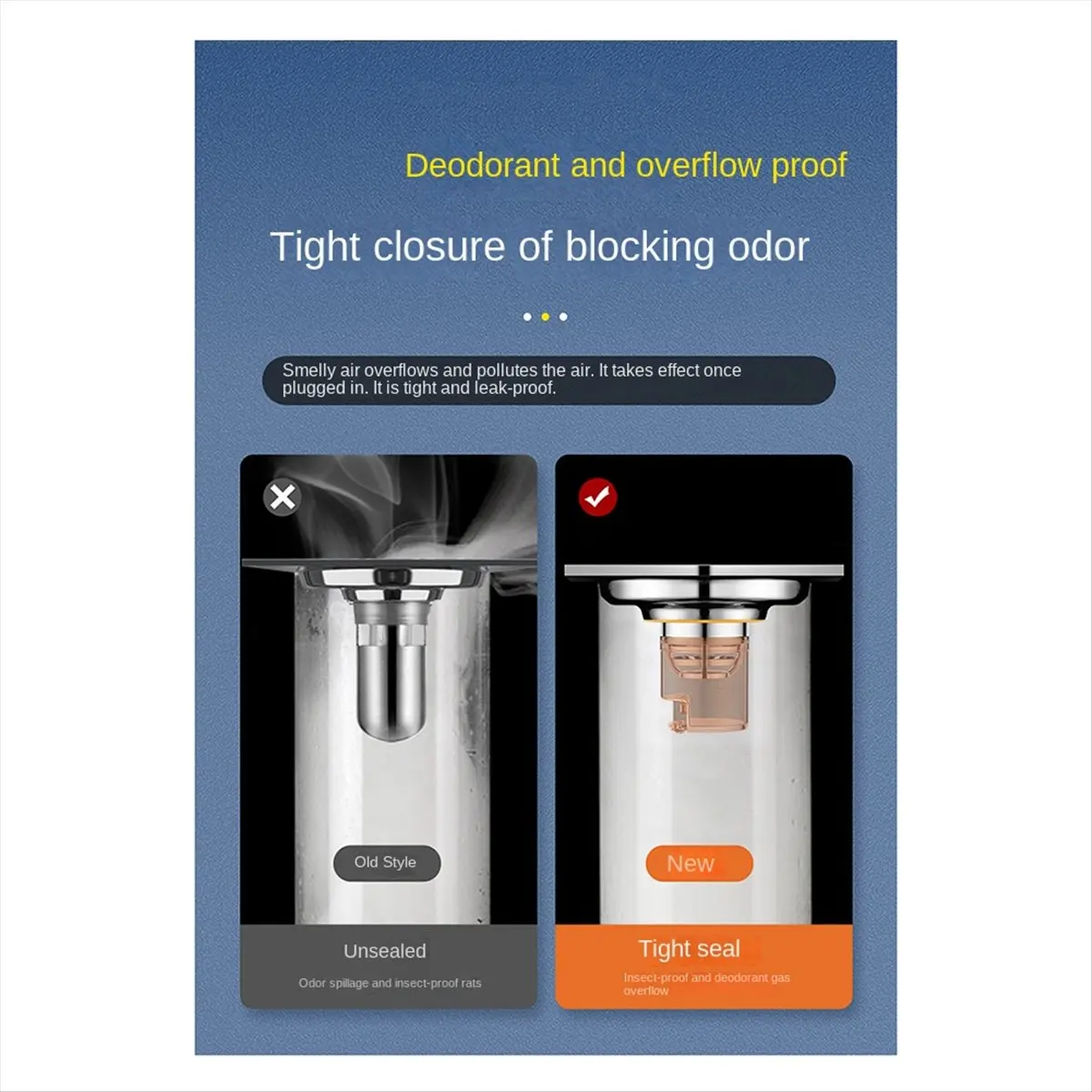 AB09 ذاتية الإغلاق رائحة والحشرات برهان الطابق استنزاف الأساسية مزيل العرق المضادة للرائحة لا رائحة الحمام المرحاض المجاري دش استنزاف