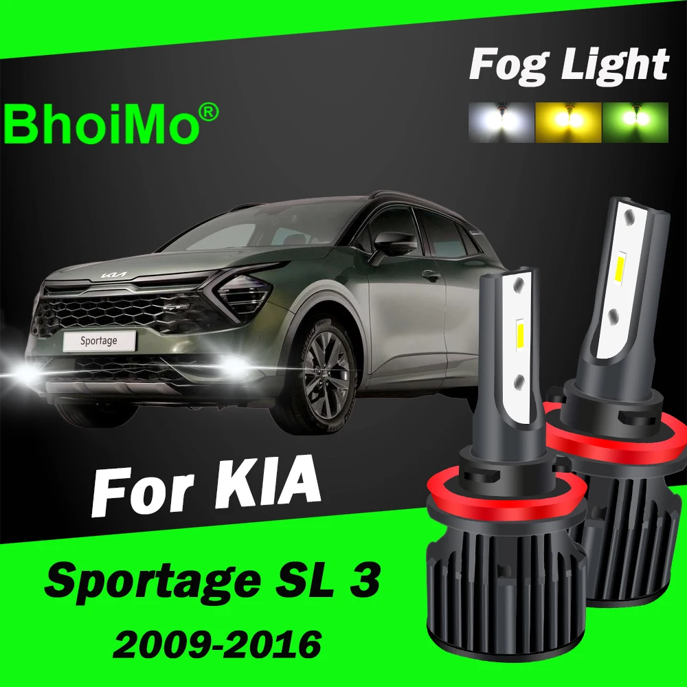 

BhoiMo For KIA Sportage SL 3 2009 - 2016 Led Front Fog Light 2010 2011 2012 2013 2014 2015 Lamps Bulbs Car Auto