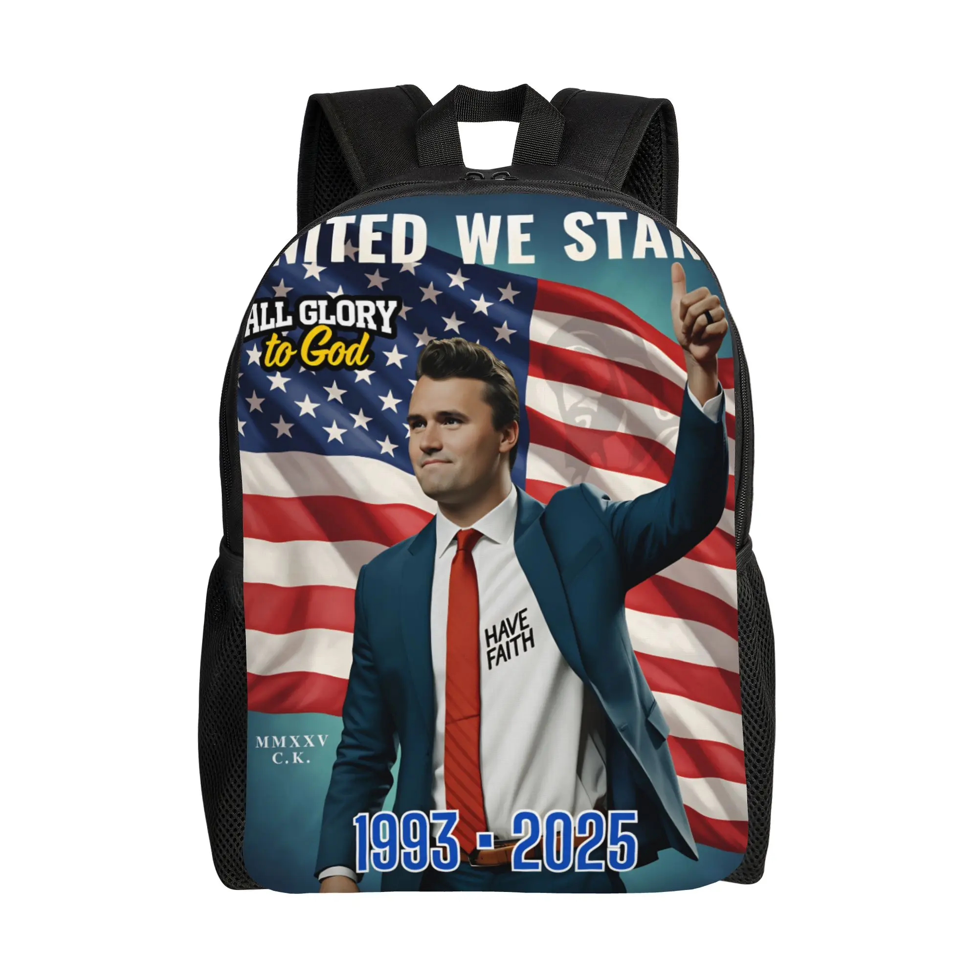 Rest in Peace Charlie Kirk Legends Backpack  Youth Polyester Hiking Backpacks Big Pretty High School Bags Rucksack