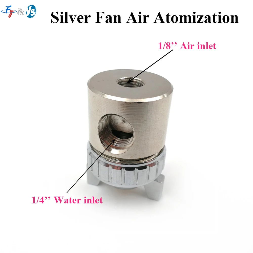 Brass/Stainless Steel Dual Fluid Air Atomizing Spray Nozzle Adjustable Fine Mist Nozzle for Industrial Humidifier Cooling