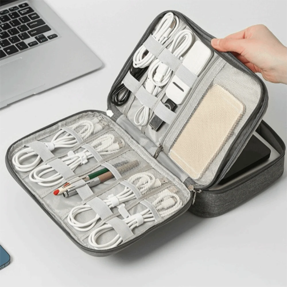 

Dust-proof Digital Storage Bag Zipper Prevent Scratches Charger Storage Bag Protective Lightweight Digital Accessories Bag
