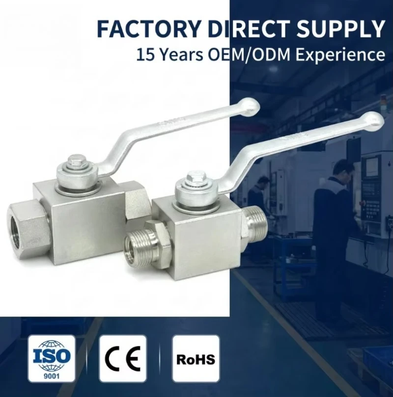 Stainless Steel Two-Position Three-Way KHB Hydraulic Control Ball Valve Oil