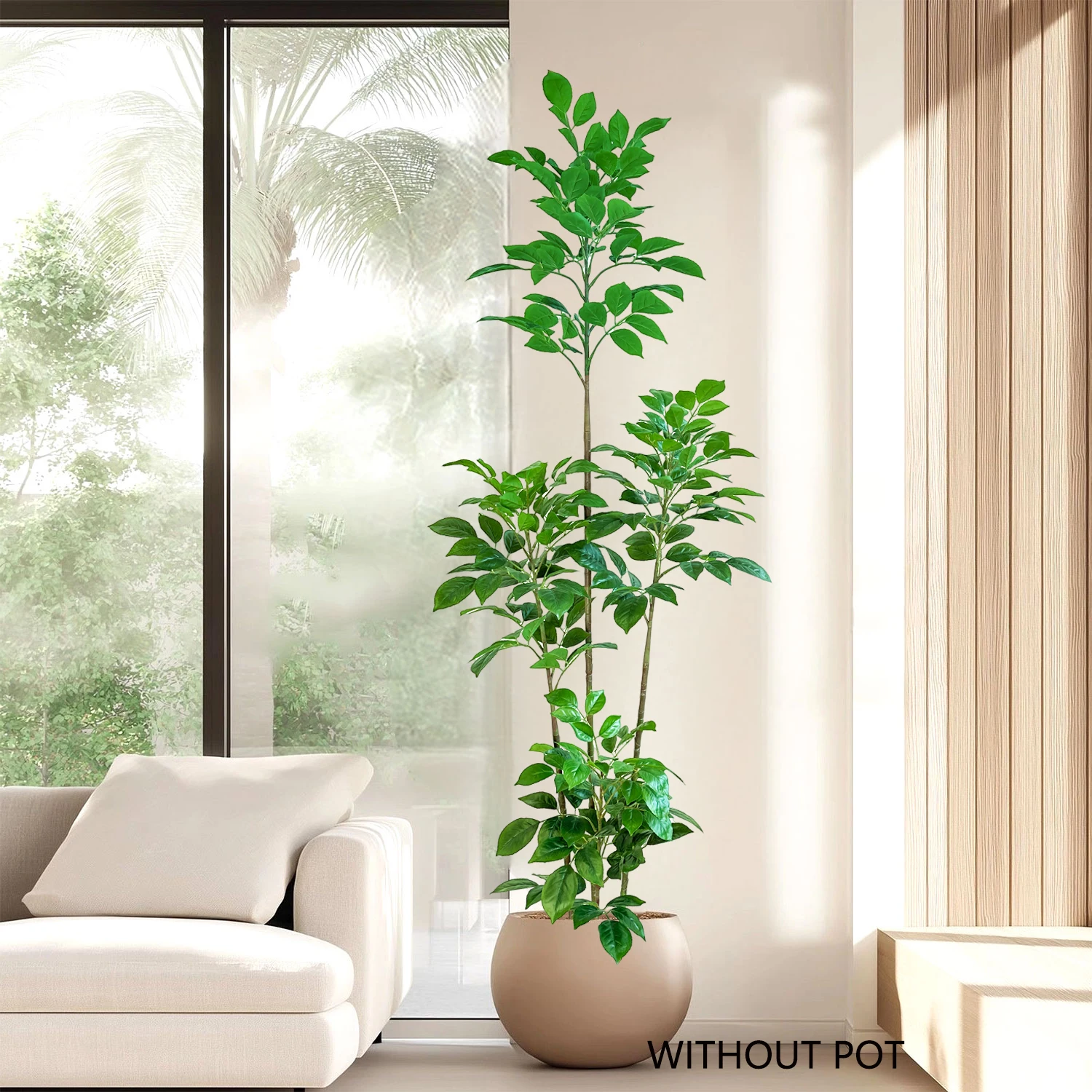 Árbol verde de felicidad Artificial de 105-240cm, planta falsa táctil realista para interiores y exteriores, para el hogar, jardín, habitación, decoración de boda, halloween