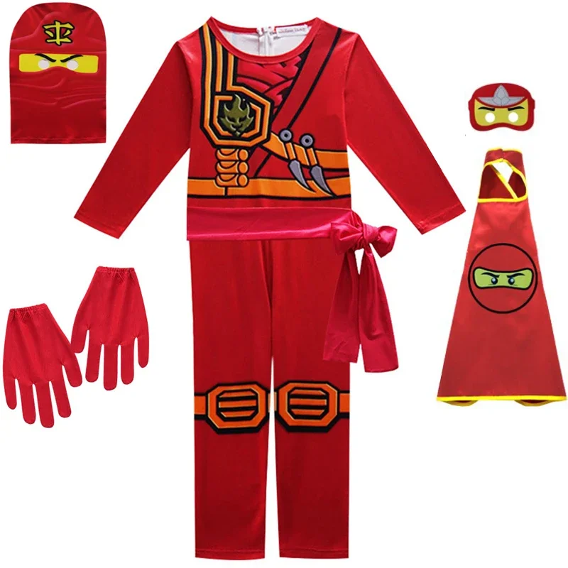 جديد طفل الفتيان Ninjago زي خارقة بذلة ارتداءها هالوين كرنفال حفلة تأثيري ازياء النينجا ملابس تنكرية مجموعة