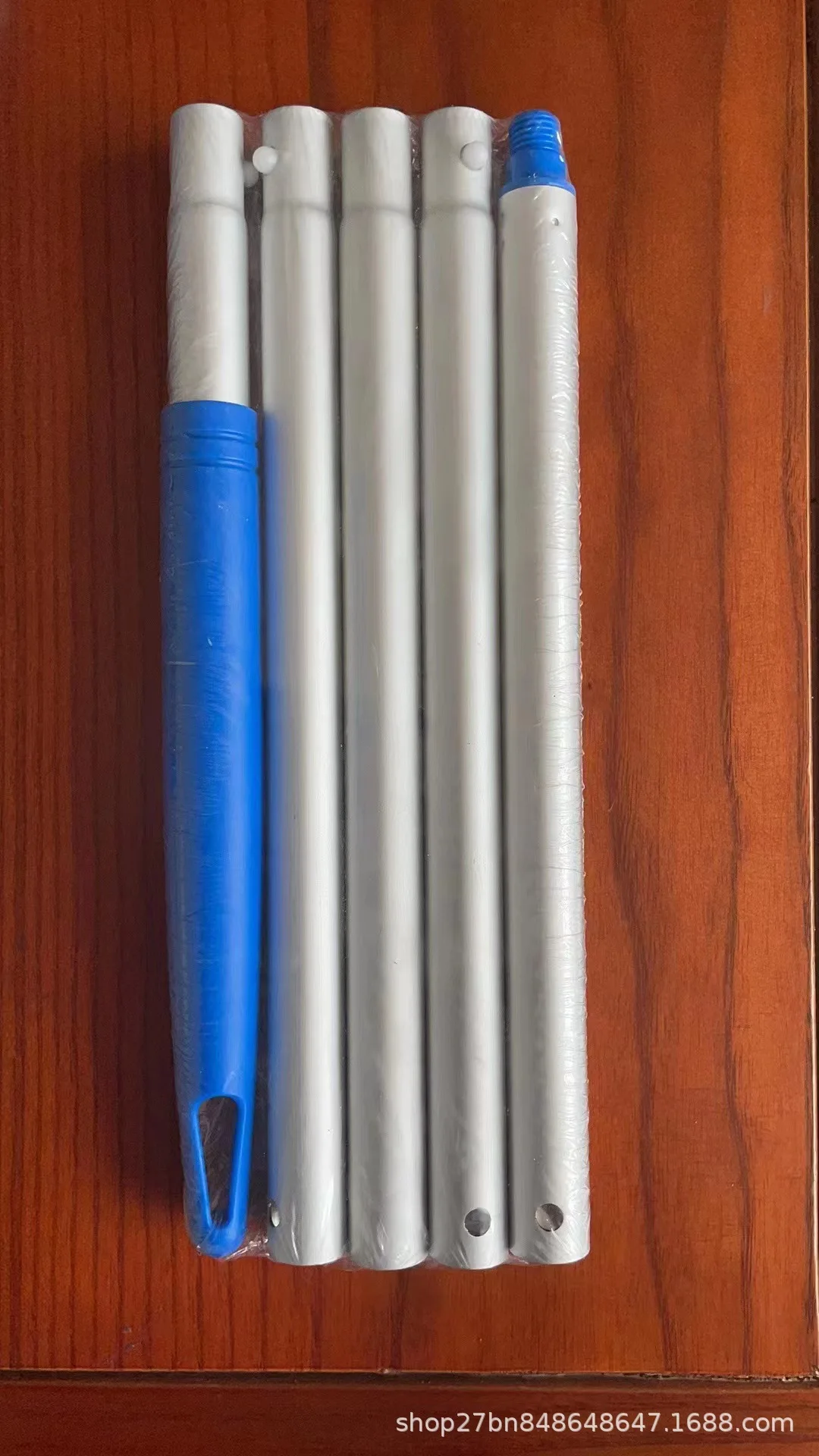 Swimming Pool Telescopic Pole Threaded Five Section Aluminum Alloy Cleaning Supplies For Skimmer Net And Suction Nozzle