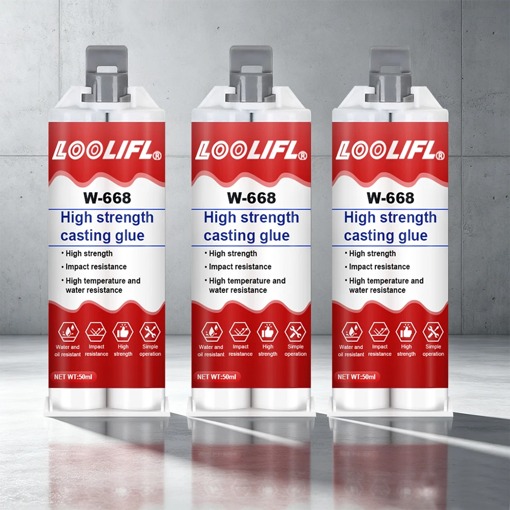 W-668 Casting Glue Ab Metal Repair High Strength Waterproof Heat Resistant Alternative Welding Glue for All Metal Crack Repair