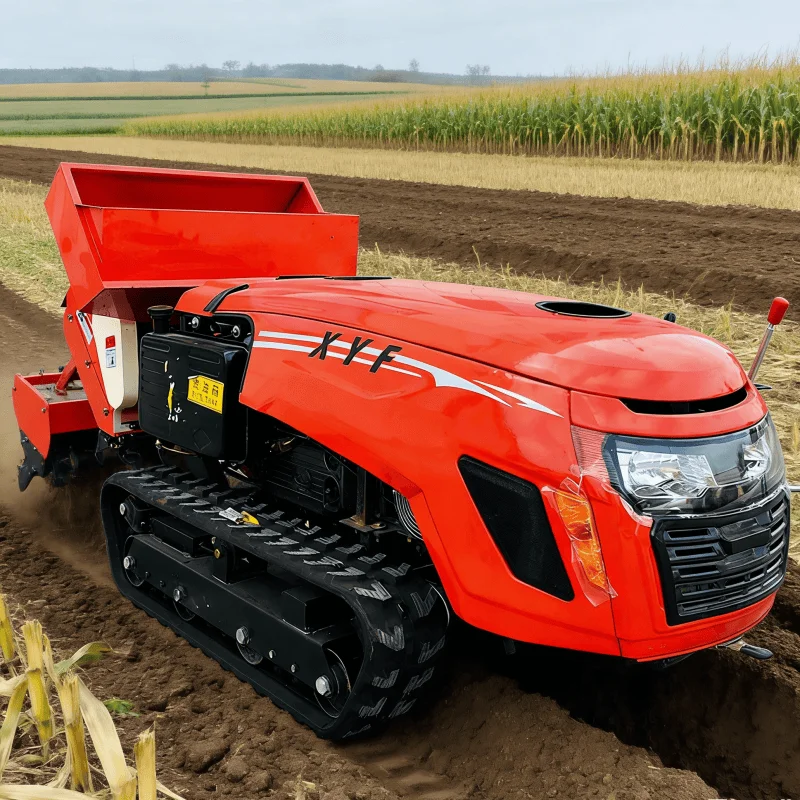 

Customized 35HP All-Terrain Crawler Rotary Tiller Cultivating Tractor with Attachments