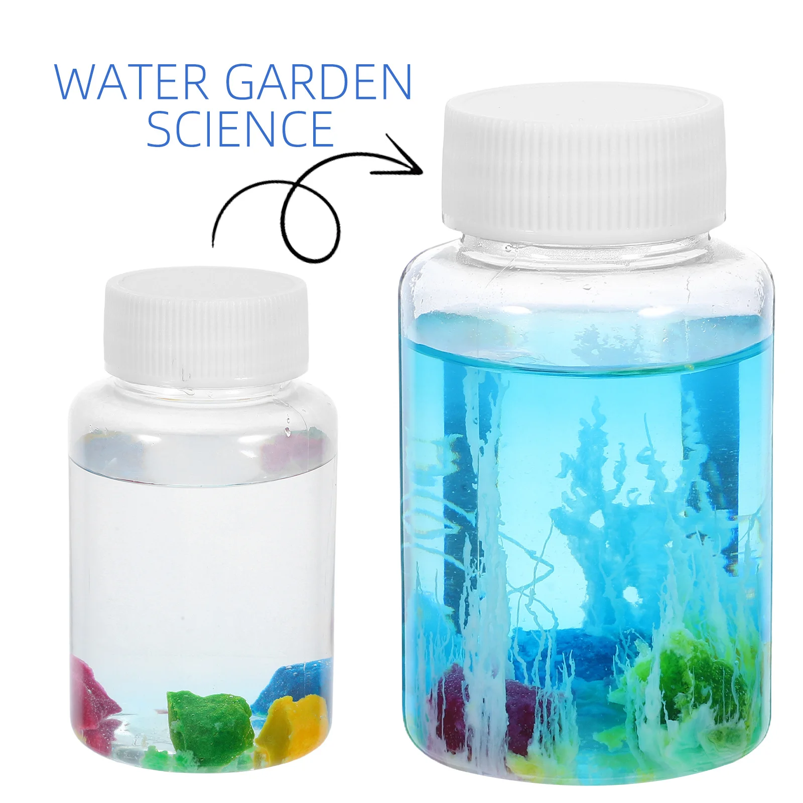 4 conjuntos de cristal crescente haste ciência kit crianças jardim água conjunto experimento educacional pedras coloridas aprendizagem diy