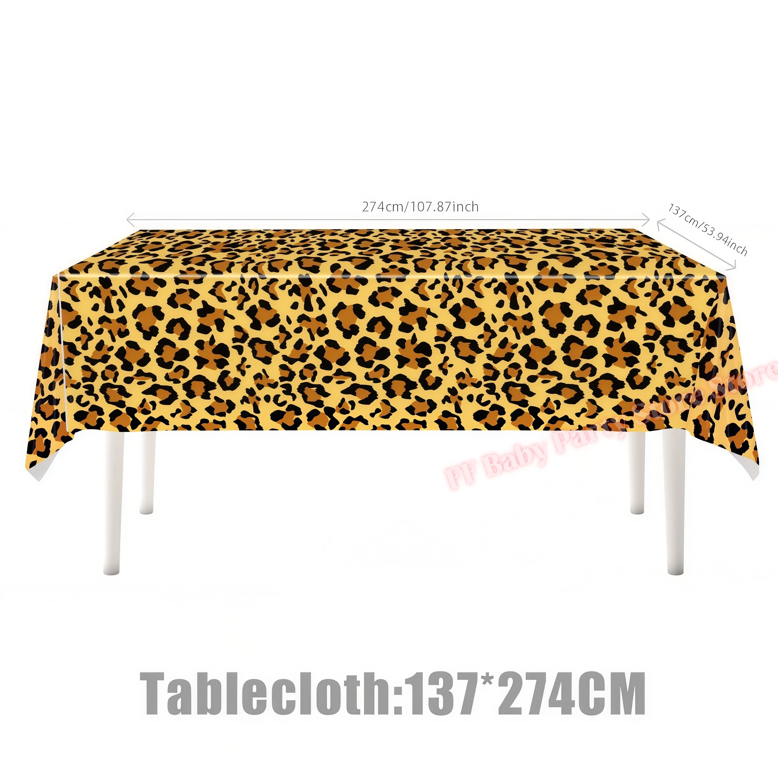 Leopardenmuster Geburtstagsparty-Dekoration Mädchen-Geschenke Teller Becher Tier-Leoparden-Thema Partyzubehör für Feiern – Detail 6