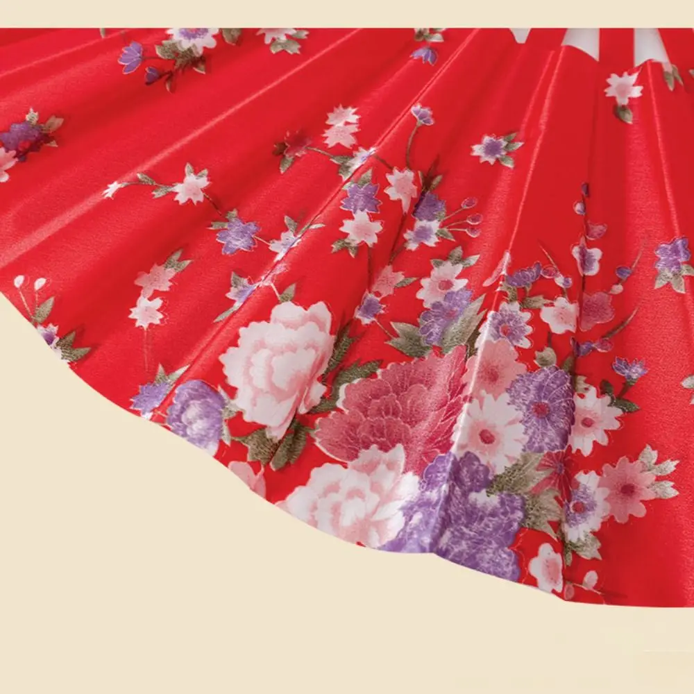 33 سنتيمتر الصينية تاي تشي اليوغا مروحة البلاستيك العظام 10 ألوان الطراز القديم مروحة اليد للطي المرحلة مروحة #4