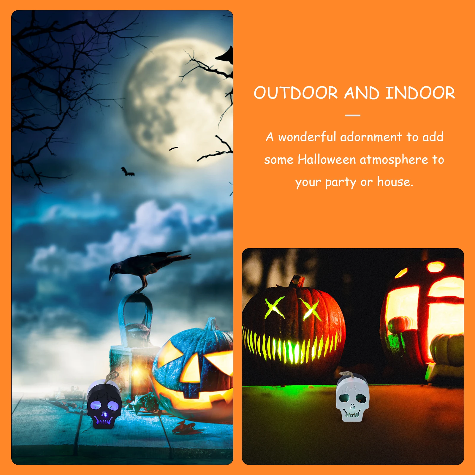 

4pcs Lamp Tabletop Party Decoration Operated Light Gift Tabletop Decor Halloween Light Decor Halloween Handheld
