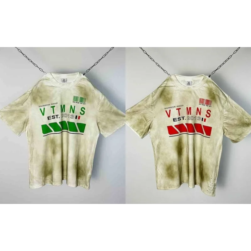 

Best Seller EST.2013 Vintage Dirty Fit VT Logo Printed Women Men Distressed Women Men T shirts tees Oversized Men Casual T shirt