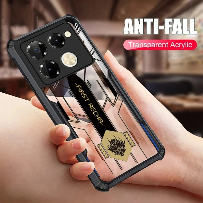 Transparent Phone Case For infinix Note 40 Pro 4G/5G 40 Pro Plus Shock Fall Prevention Acrylic Case 2