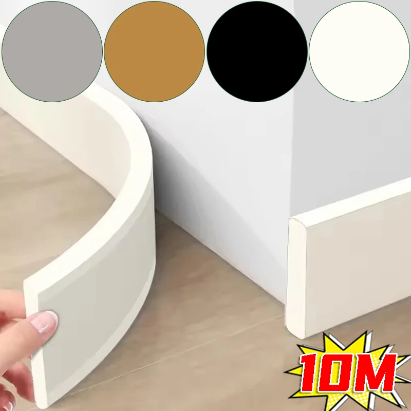 2/10M wasserdichtes Gehäuse, selbstklebende Sockellinie, 3D-Wandaufkleber, verdickte Antikollisionsdekoration, Ecklinie für Kinder