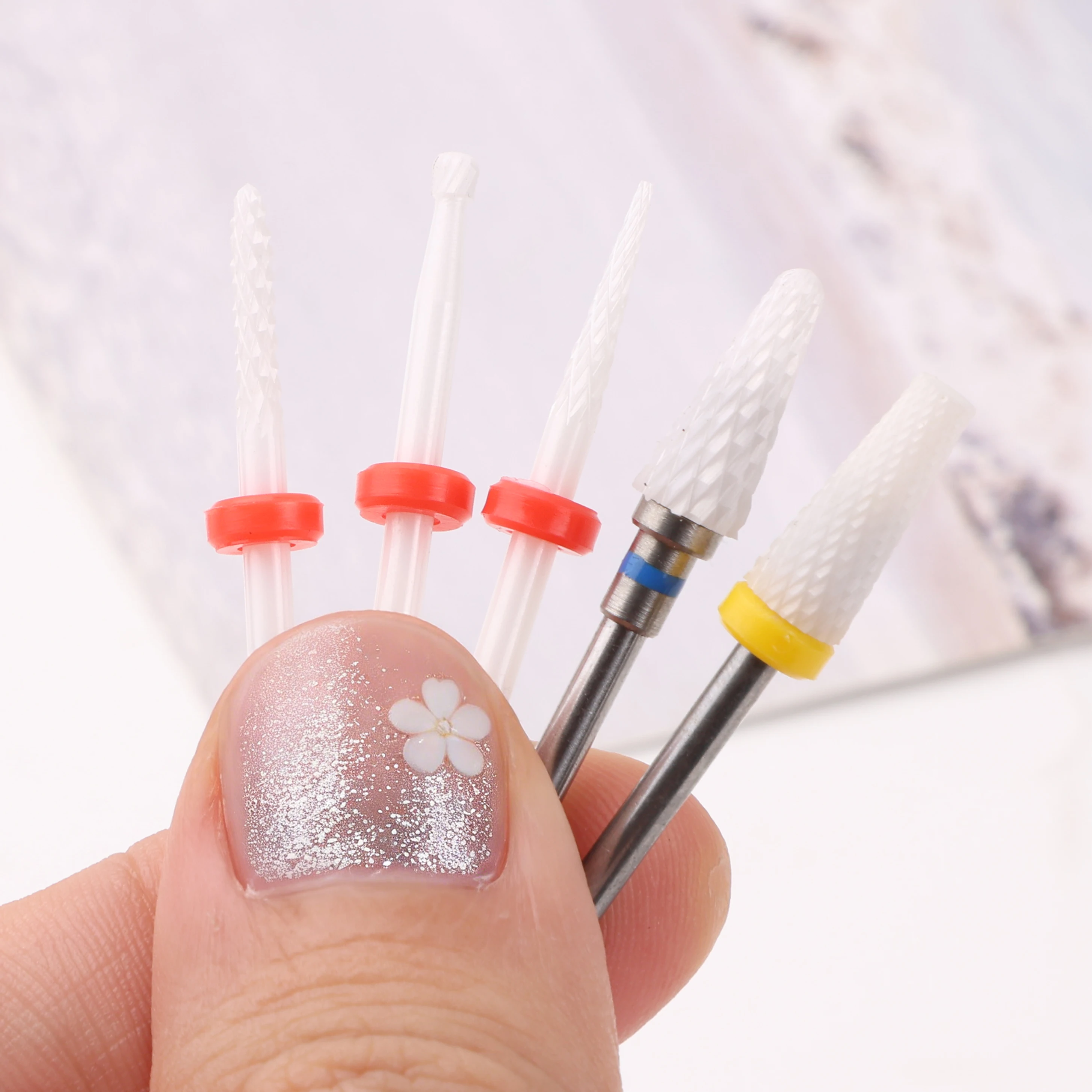 Brocas para uñas, fresa de cerámica, brocas para manicura, fresas eléctricas para uñas, cortador para máquina de manicura