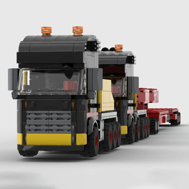 ตัวต่อรถเมืองแบบโมดูลาร์ ชุดยานพาหนะพิเศษ - รถบรรทุกพร้อมเครื่องกว้าน ของเล่นตัวต่อเทคโนโลยี ของขวัญคริสต์มาส DIY ของเล่นก่อสร้าง