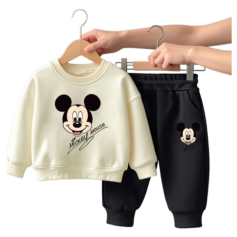 

Spring 2025 Autumn Versatile Children's Hoodie Long Sleeve Round Neck Cartoon Casual Plain Hello Kitty Clothes Girls Clothes