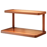 Estante de Madera de 2 Niveles con Asas