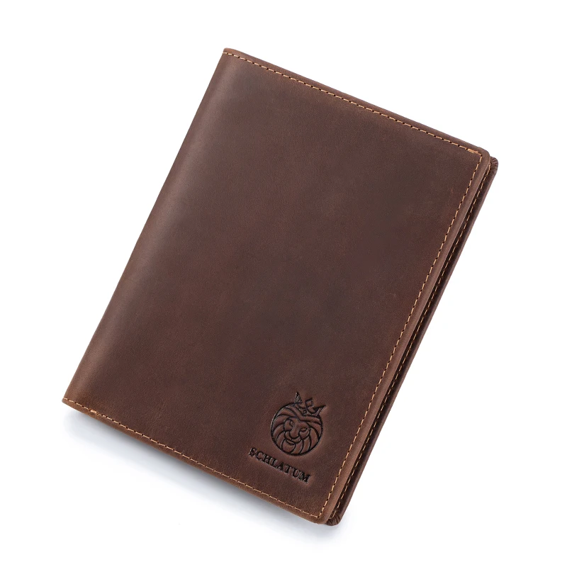 

Genuine Leather Vintage Passport Holder Travel Passport Wallet With 5 Card Slots RFID Blocking Card Holder Bifold Passport Case