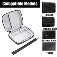 Hard Carrying Case with Mesh Bag&Hand Strap EVA Hard Drive Case External Hard Drive Bag for Samsung T7 Shield/T9 4TB/2TB/1TB SSD